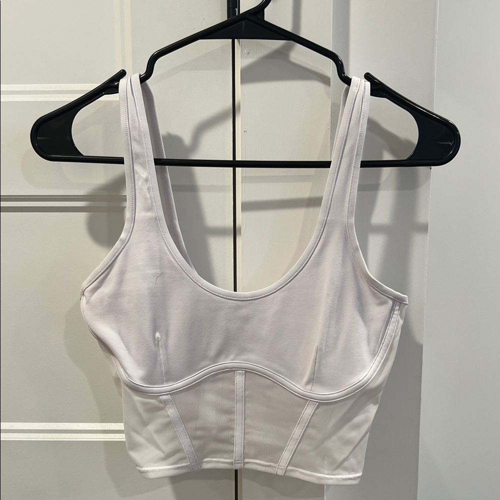 ALO Yoga White Crop Top
